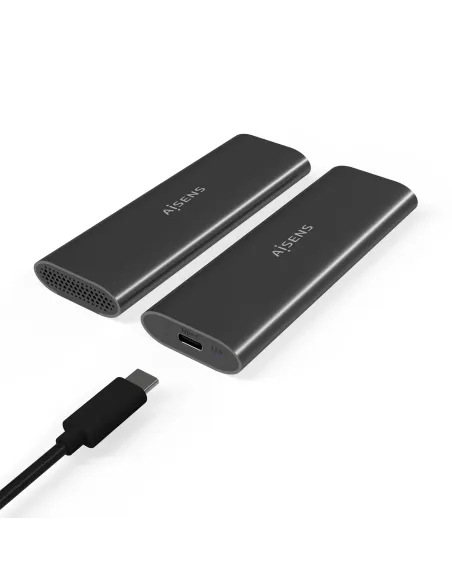 AISENS ASM2-015GR caja para disco duro externo Caja externa para unidad de estado sólido (SSD) Gris M.2
