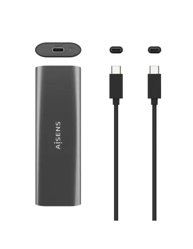 AISENS ASM2-015GR caja para disco duro externo Caja externa para unidad de estado sólido (SSD) Gris M.2