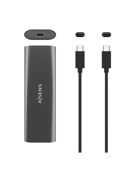 AISENS ASM2-015GR caja para disco duro externo Caja externa para unidad de estado sólido (SSD) Gris M.2