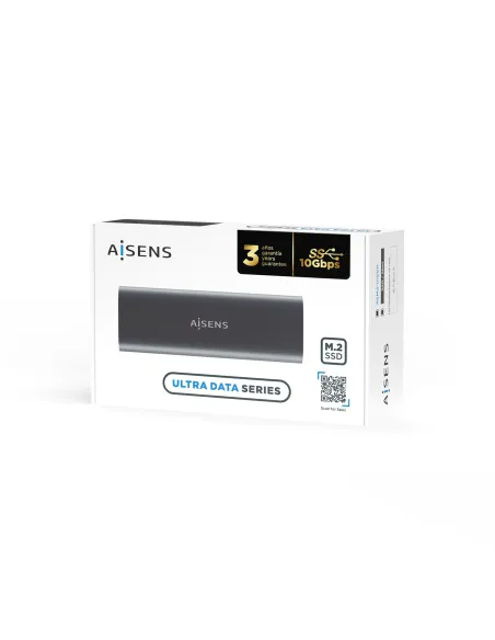 AISENS ASM2-015GR caja para disco duro externo Caja externa para unidad de estado sólido (SSD) Gris M.2