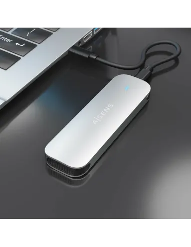 AISENS Caja Externa M.2 (NGFF) ASM2-025SL NVMe a USB3.2 Gen2, Plata