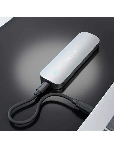 AISENS Caja Externa M.2 (NGFF) ASM2-025SL NVMe a USB3.2 Gen2, Plata
