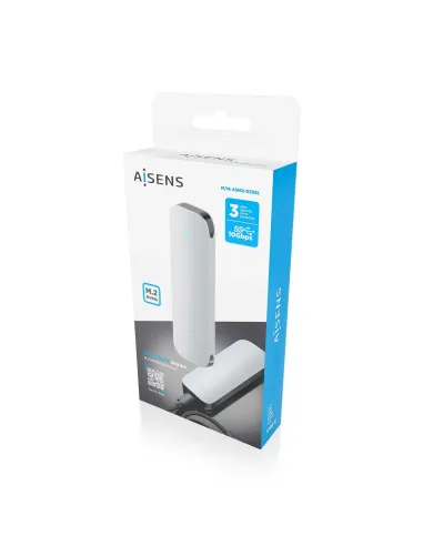 AISENS Caja Externa M.2 (NGFF) ASM2-025SL NVMe a USB3.2 Gen2, Plata