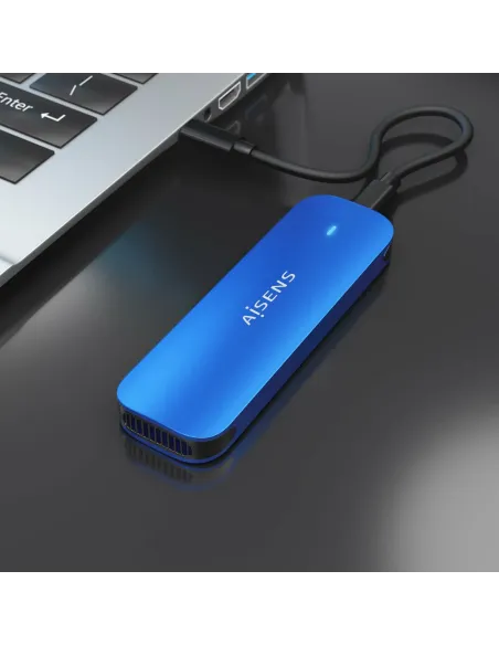 AISENS ASM2-026BLU caja para disco duro externo Caja externa para unidad de estado sólido (SSD) Azul M.2