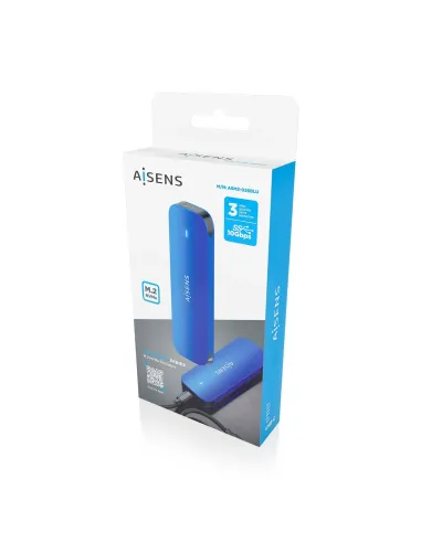 AISENS ASM2-026BLU caja para disco duro externo Caja externa para unidad de estado sólido (SSD) Azul M.2