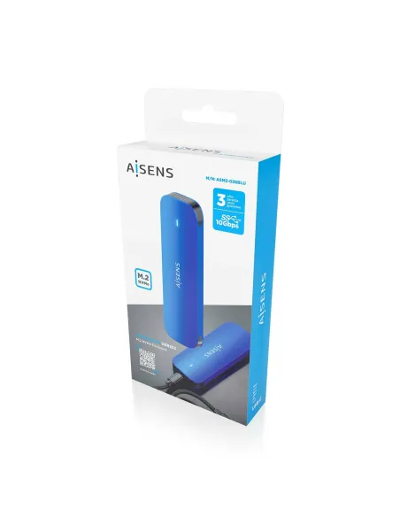 AISENS ASM2-026BLU caja para disco duro externo Caja externa para unidad de estado sólido (SSD) Azul M.2
