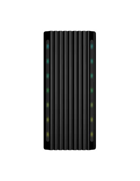 AISENS Caja Externa M.2 RGB Gaming ASM2-RGB012B SATA NVMe A USB3.1 Gen2, Negra
