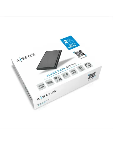AISENS Caja Externa 2,5" ASE-2525B 9.5mm SATA a USB 3.0 USB3.1 Gen1, Negra