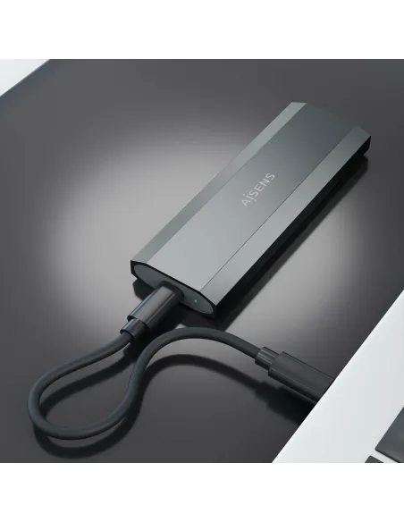 AISENS Caja Externa M.2 (NGFF) ASM2-029GR NVMe a USB3.2 Gen2, Gris