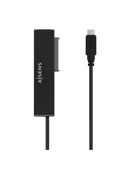 AISENS Adaptador ASE-35C02B SATA a USB-C USB 3.0 USB3.1 GEN1 para Discos Duros 2.5" y 3.5" con Alimentador, Negro