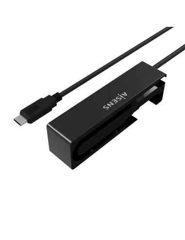 AISENS Adaptador ASE-35C02B SATA a USB-C USB 3.0 USB3.1 GEN1 para Discos Duros 2.5" y 3.5" con Alimentador, Negro