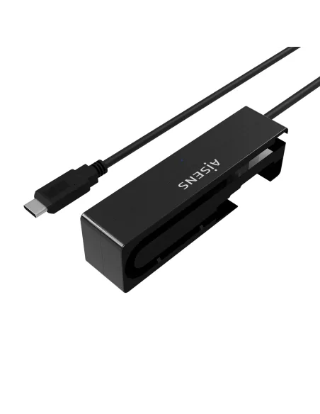 AISENS Adaptador ASE-35C02B SATA a USB-C USB 3.0 USB3.1 GEN1 para Discos Duros 2.5" y 3.5" con Alimentador, Negro