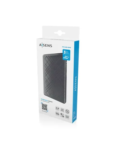 AISENS Caja Externa 2,5" ASE-2522B 9.5mm SATA a USB 3.0 USB3.1 Gen1, Negra