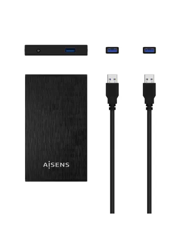 AISENS Caja Externa 2,5″ ASE-2523B 9.5MM SATA a USB 3.0 USB3.1 GEN1, Negra