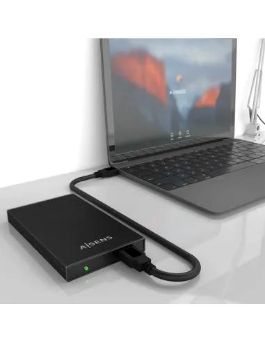 AISENS Caja Externa 2,5″ ASE-2523B 9.5MM SATA a USB 3.0 USB3.1 GEN1, Negra