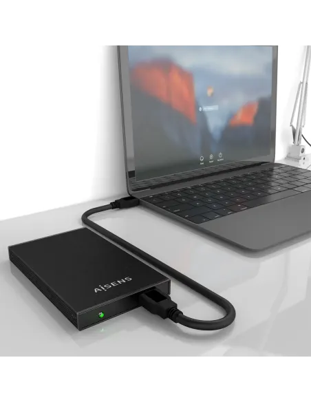 AISENS Caja Externa 2,5″ ASE-2523B 9.5MM SATA a USB 3.0 USB3.1 GEN1, Negra