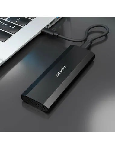 AISENS Caja Externa M.2 (NGFF) ASM2-028B NVMe a USB3.2 Gen2, Negra