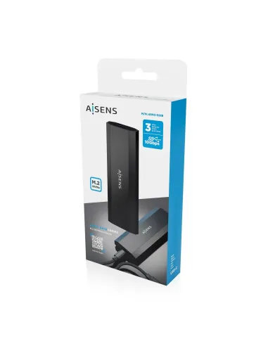 AISENS Caja Externa M.2 (NGFF) ASM2-028B NVMe a USB3.2 Gen2, Negra