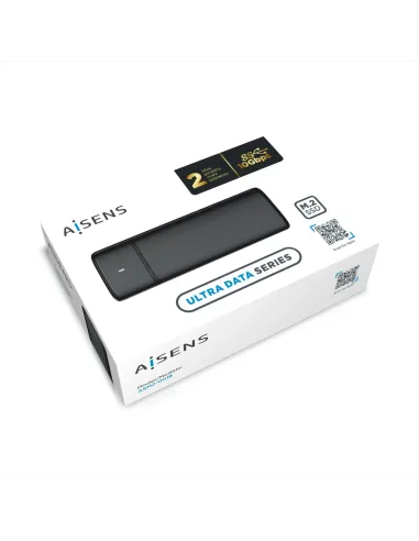 AISENS Caja Externa M.2 (NGFF) ASM2-001B SATA NVME a USB3.1 USB3.2 Gen2, Negra