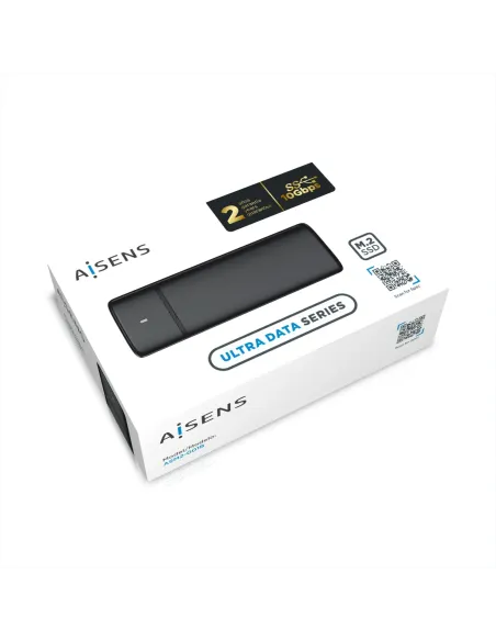 AISENS Caja Externa M.2 (NGFF) ASM2-001B SATA NVME a USB3.1 USB3.2 Gen2, Negra