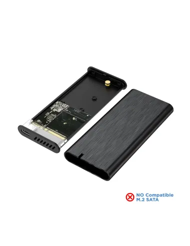 AISENS Caja Externa M.2 (NGFF) ASM2-008B NVMe a USB3.2 Gen2, Negra