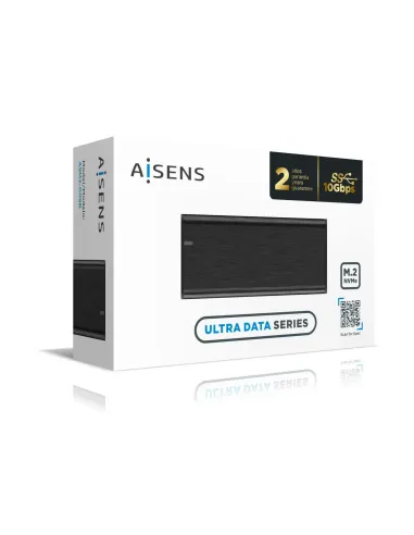 AISENS Caja Externa M.2 (NGFF) ASM2-008B NVMe a USB3.2 Gen2, Negra