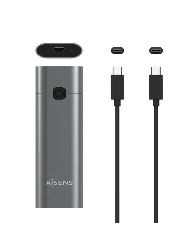 AISENS Caja Externa M.2 (NGFF) ASM2-021GR NVMe a USB3.2 GEN2, Gris