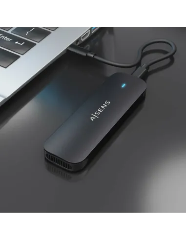 AISENS Caja Externa M.2 (NGFF) ASM2-024B NVMe a USB3.2 Gen2, Negra