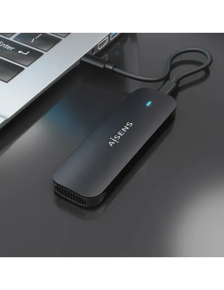 AISENS Caja Externa M.2 (NGFF) ASM2-024B NVMe a USB3.2 Gen2, Negra