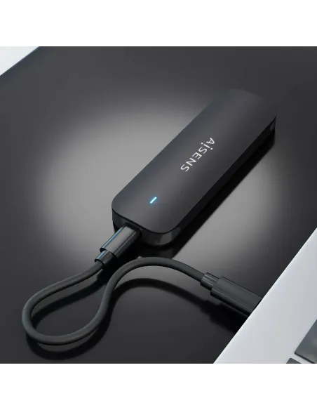 AISENS Caja Externa M.2 (NGFF) ASM2-024B NVMe a USB3.2 Gen2, Negra