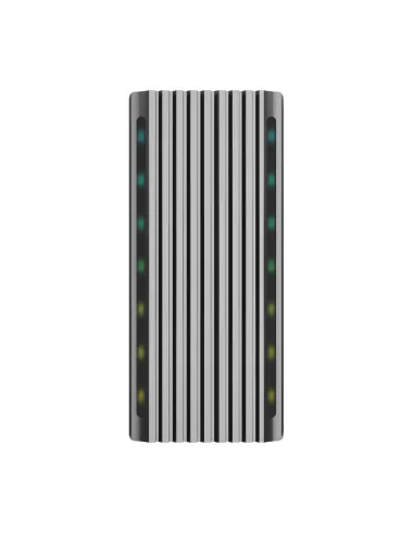AISENS Caja Externa M.2 RGB Gaming ASM2-RGB011GR SATA NVMe A USB3.1 Gen2, Gris
