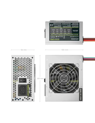 AISENS Fuente Alimentacion SFX 500W OEM, Plata