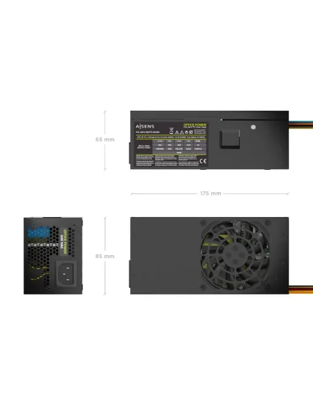 AISENS Fuente Alimentacion TFX 500W OEM, Negra