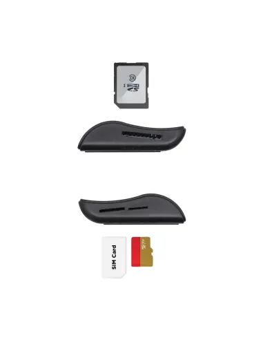 AISENS Lector de Tarjeta Inteligente DNI con Lector de Tarjetas SIM, SD, Micro SD, MMC, RS-MMC, MMC Micro, Negro