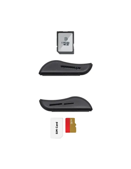 AISENS Lector de Tarjeta Inteligente DNI con Lector de Tarjetas SIM, SD, Micro SD, MMC, RS-MMC, MMC Micro, Negro