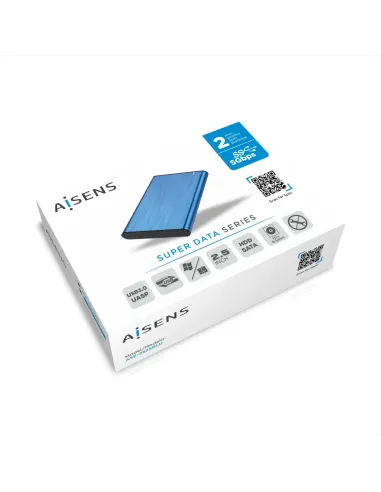 AISENS Caja Externa 2,5" ASE-2525BLU 9.5mm SATA a USB 3.0 USB3.1 Gen1, Azul