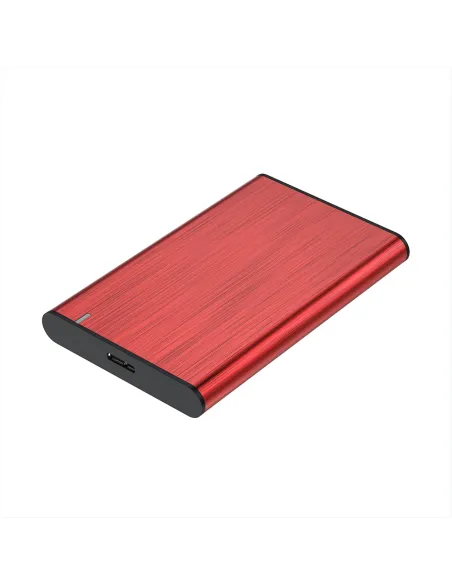 AISENS Caja Externa 2,5" ASE-2525RED 9.5mm SATA a USB 3.0 USB3.1 Gen1, Rojo