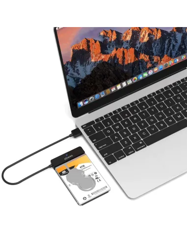 AISENS Adaptador SATA a USB-A USB3.0 USB3.1 Gen1 para Discos Duros 2.5″, Negro