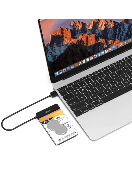 AISENS Adaptador SATA a USB-A USB3.0 USB3.1 Gen1 para Discos Duros 2.5″, Negro