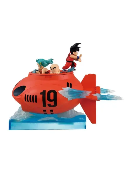 Figura ichibansho dragon ball son goku & bulma & krillin (vs red ribbon army) 16cm