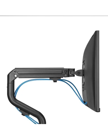 AISENS Soporte de Mesa ECO Contrapeso Giratorio e Inclinable para Monitor TV 8Kg (3 Pivotes, 2 Brazos) de 17-32, Negro