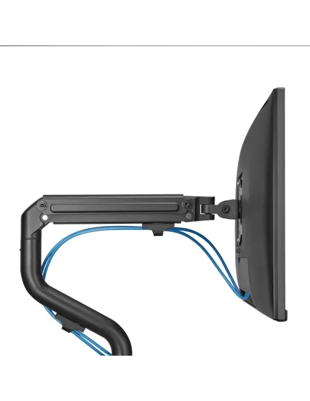 AISENS Soporte de Mesa ECO Contrapeso Giratorio e Inclinable para Monitor TV 8Kg (3 Pivotes, 2 Brazos) de 17-32, Negro