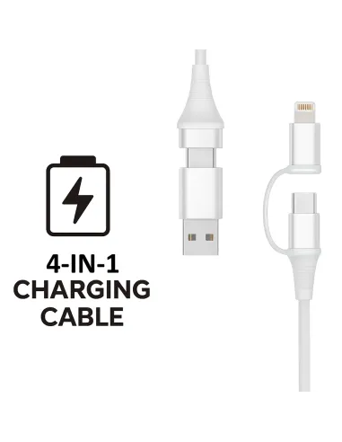 Ewent EC1076 cable USB USB 2.0 2 m USB A USB C USB C Lightning 0,48 Gbit s 60 W Blanco