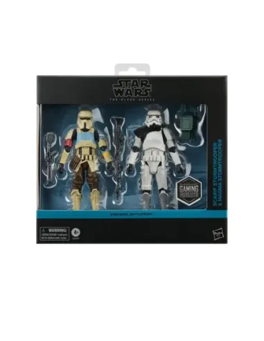 Pack 2 figuras hasbro star wars the black series battlefront scarf stormtrooper & magma stormtrooper