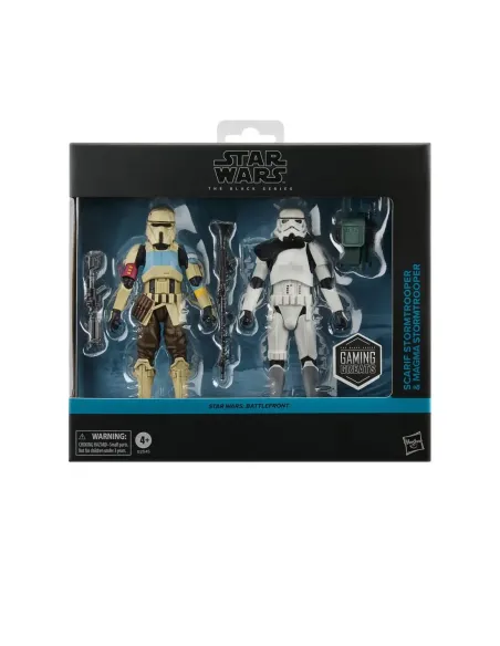 Pack 2 figuras hasbro star wars the black series battlefront scarf stormtrooper & magma stormtrooper