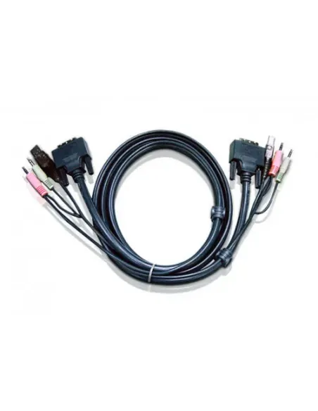 ATEN Cable KVM DVI-D USB single link de 1,8 m