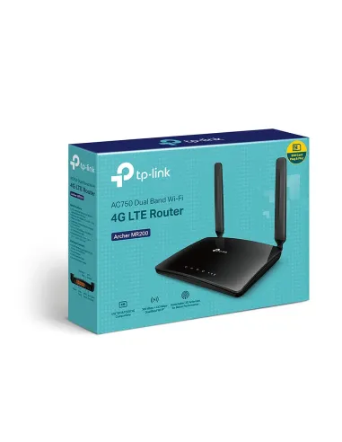 TP-Link Archer MR200 router inalámbrico Ethernet rápido Doble banda (2,4 GHz   5 GHz) 4G Negro