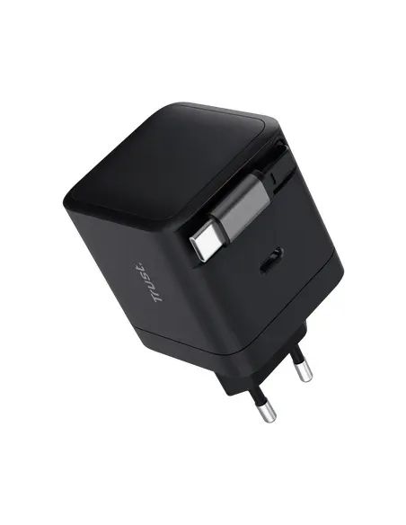 Trust Maxo Cargador retráctil USB-C PD de 65 W