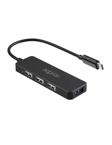 APPROX Hub USB Tipo-C 3USB 2.0 + 1Puerto USB 3.0