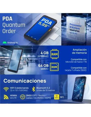 iggual PDA 5.99" 4+64GB HD+ Android 2D NFC Wifi BT